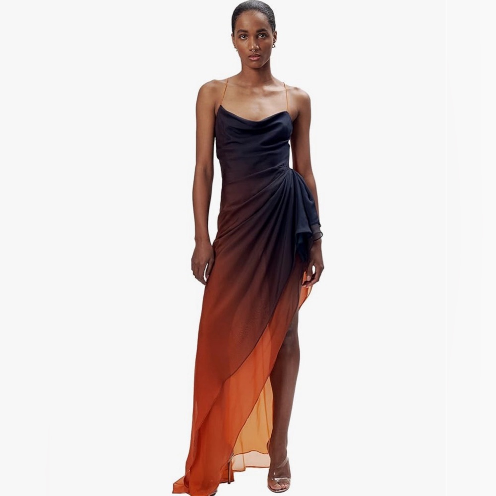 RONNY KOBO TYLER OMBRE DRESS